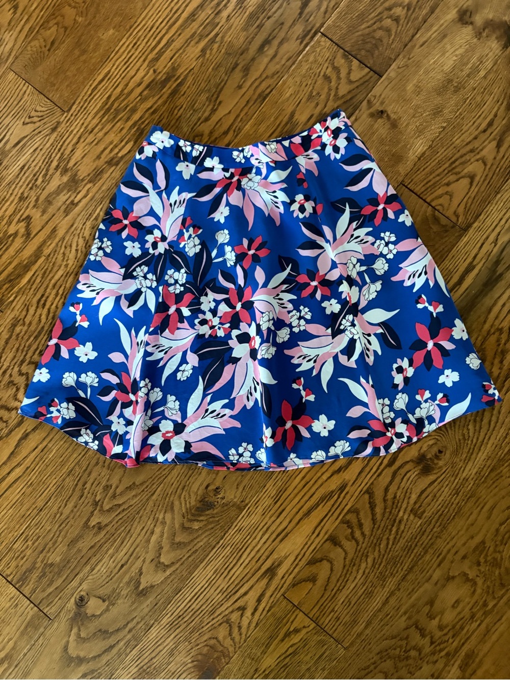Draper James Blue Floral Circle Skirt with Pink Accents